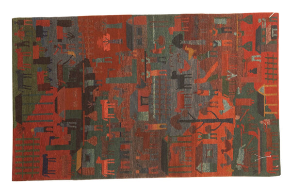 3x5 New Tibetan Folk Art Rug // ONH Item qm001113