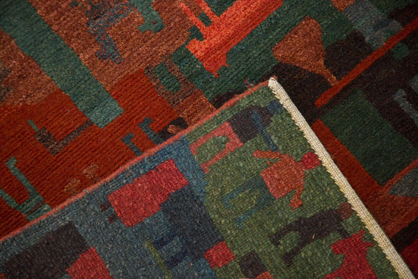 3x5 New Tibetan Folk Art Rug // ONH Item qm001113 Image 11