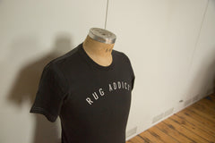 Men's Charcoal Block Letter Fine Crew T-Shirt (Contrast Stitch) // ONH Item // RAFMCRCOGNBL1010-B0XS Image 2