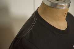 Men's Charcoal Block Letter Fine Crew T-Shirt (Contrast Stitch) // ONH Item // RAFMCRCOGNBL1010-B0XS Image 4