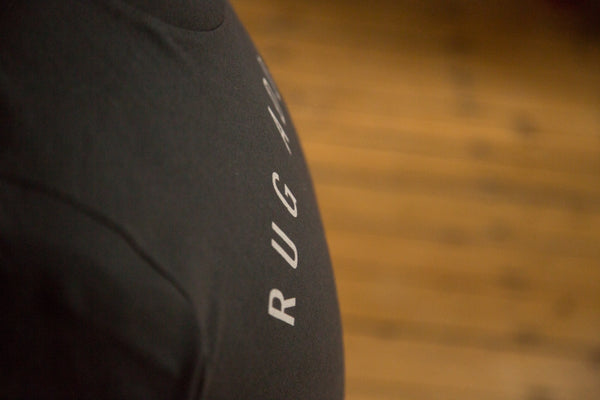 Men's Charcoal Block Letter Fine Crew T-Shirt (Contrast Stitch) // ONH Item // RAFMCRCOGNBL1010-B0XS Image 1