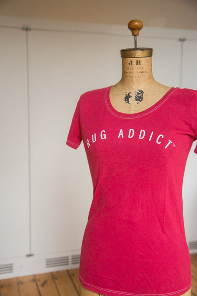 Women's Watermelon Block Letter Fine Scoop Neck T-Shirt (Contrast Stitch) // ONH Item 4120 // RAFWFSCOWMBL3510-B0XS Image 4