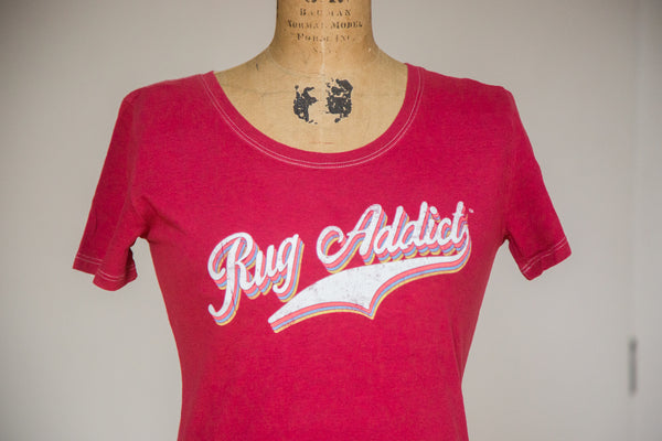 Women's Watermelon Retro Letter Fine Scoop Neck T-Shirt (Contrast Stitch) // ONH Item 4100 // RAFWFSCOWMRL3510-B0XS Image 1