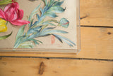 Maria Jarreau Heller's signature and red seal in bottom corner of 3D flower art.
