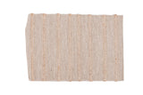 Shea natural wool and jute mat with pronounced vertical woven stripes. 2' x 3'.