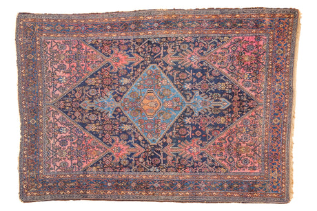 Vintage Distressed Malayer Rug