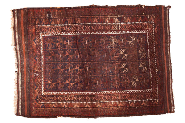 Vintage Belouch Square Rug