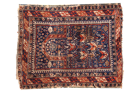 Vintage Shirvan Square Rug