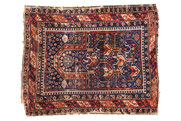 Vintage Shirvan Square Rug