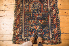Vintage Shirvan Square Rug