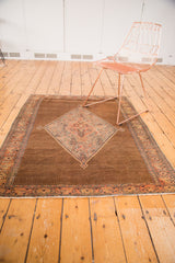 4x5 Antique Fine Senneh Square Rug // ONH Item sm001134 Image 4