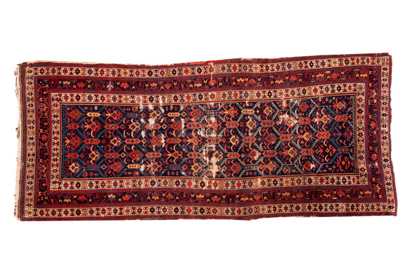 3.5x8 Antique Caucasian Rug Runner // ONH Item sm001139