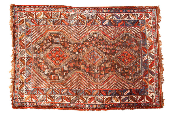 4x6 Vintage Qashqai Rug // ONH Item sm001151