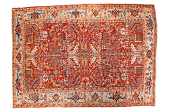 7x9.5 Vintage Heriz Carpet // ONH Item sm001152