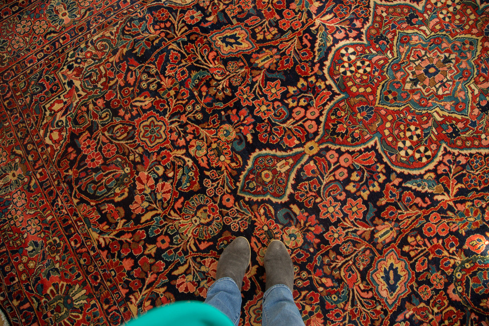 Vintage Persian Sarouk Carpet