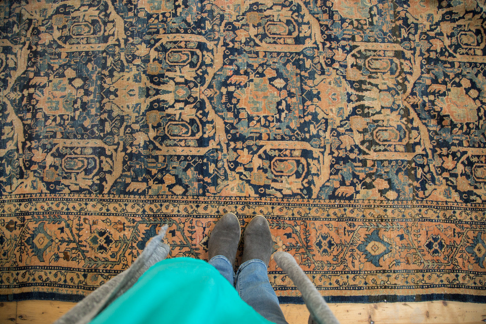 Vintage Persian Fine Meshed Carpet