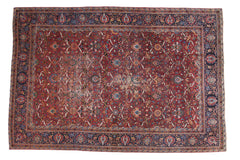 9.5x14 Vintage Fine Yezd Carpet // ONH Item sm001194