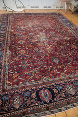 9.5x14 Vintage Fine Yezd Carpet // ONH Item sm001194 Image 6