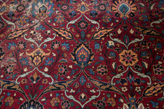 9.5x14 Vintage Fine Yezd Carpet // ONH Item sm001194 Image 7