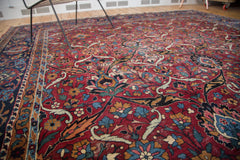 9.5x14 Vintage Fine Yezd Carpet // ONH Item sm001194 Image 10