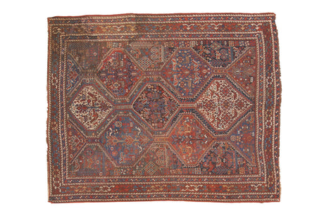 5x6.5 Vintage Qashqai Rug // ONH Item sm001196