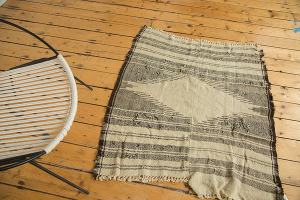 Vintage Kurdish Throw Square Rug