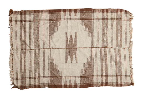 Vintage Kurdish Throw Rug Mat