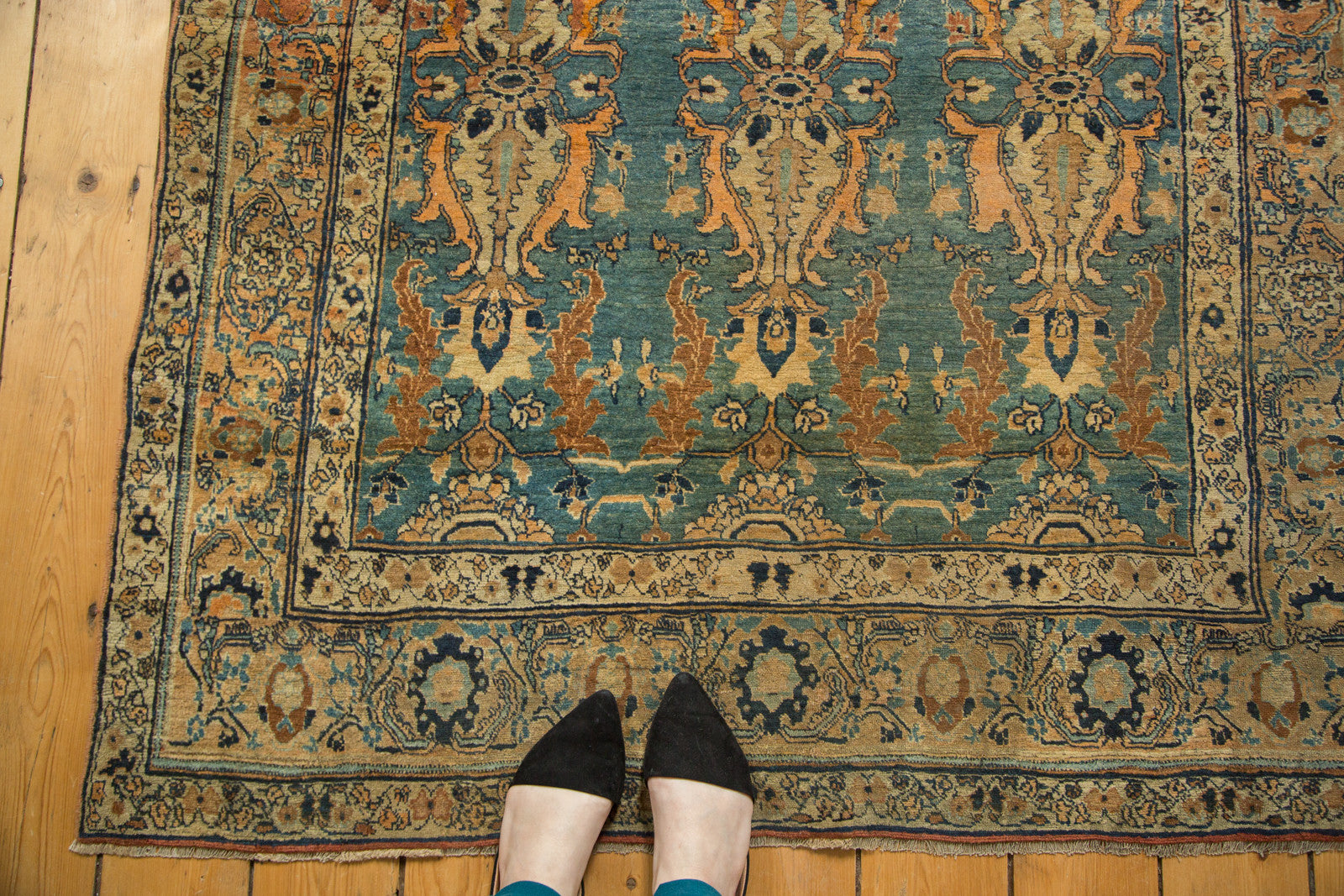 Antique Jalili Tabriz Rug Mat