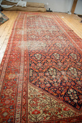 Antique Malayer rug corner with stylized bird motifs on an ivory ground.