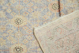 Distressed pile of an antique Khotan rug, revealing foundation with secure woven back.