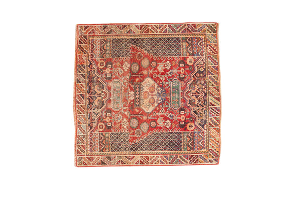 Vintage Sirjan Square Rug