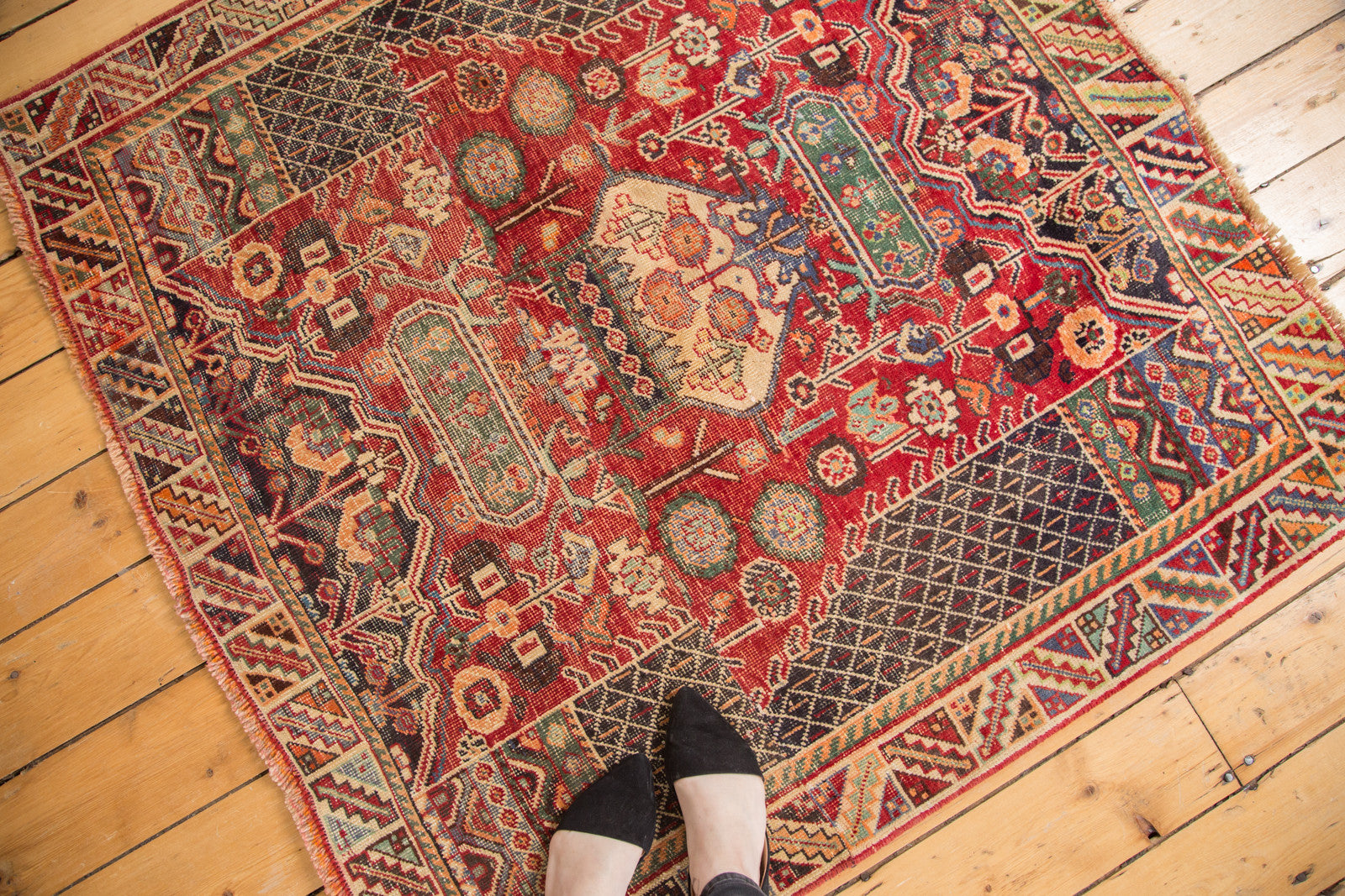 Vintage Sirjan Square Rug