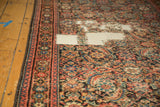 Distressed Herati motif on antique Fereghan runner with restrung foundation detail.
