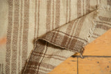 Faded tangerine color migration detail on the primitive Kurdish rug.