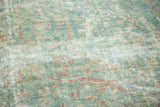 Mostly even wear across to knot heads with visible etching to foundation on an antique Mahal.