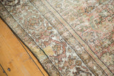 Herati motif on antique Fereghan carpet, showing mostly even wear and time-softened tones.