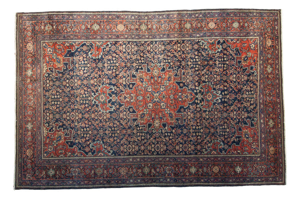 4x6.5 Vintage Farahan Sarouk Rug // ONH Item sm001270