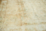 Vintage Kerman carpet pile showcasing subtle floral vinery and mostly even wear.