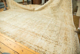 Underside view of the vintage Kerman carpet, highlighting its hand-knotted foundation.