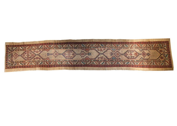 3.5x18.5 Antique Serab Rug Runner // ONH Item sm001277