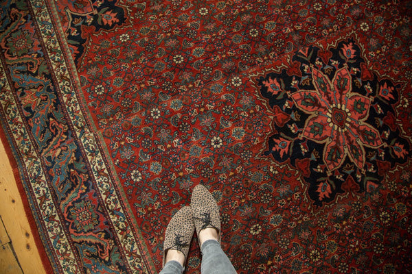 Vintage Fragmented Bijar Square Carpet