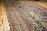 Antique Karabagh runner detail: classic madder root border, Herati mahi field, and visible wear.