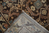 Hand knotted construction of the Hamadan runner, showing tight foundation and textured pile.