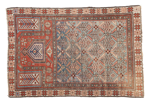 3x5 Antique Caucasian Prayer Fragment Rug // ONH Item sm001312