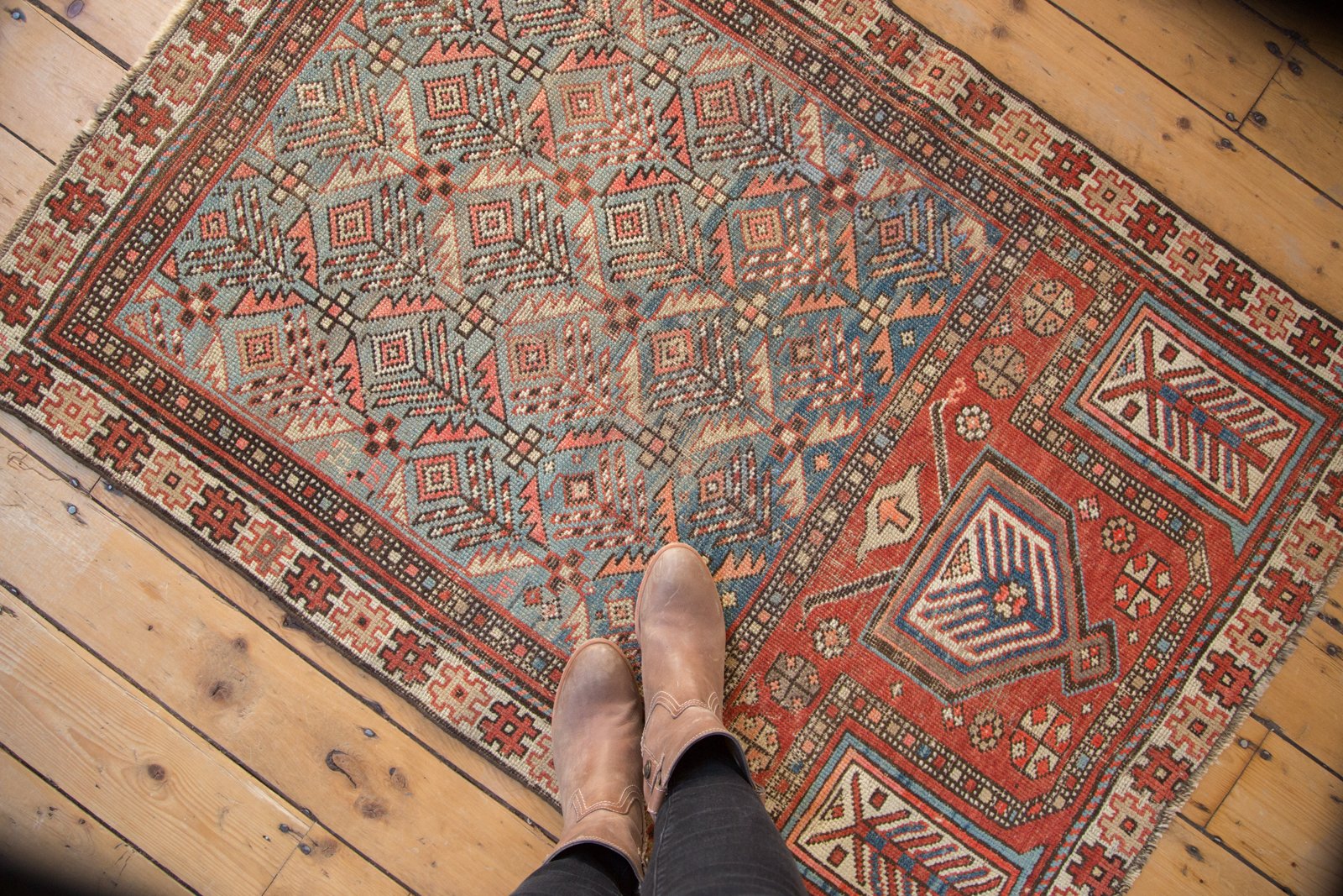 3x5 Antique Caucasian Prayer Fragment Rug // ONH Item sm001312 Image 1