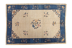 5x8 Antique Chinese Carpet // ONH Item sm001315