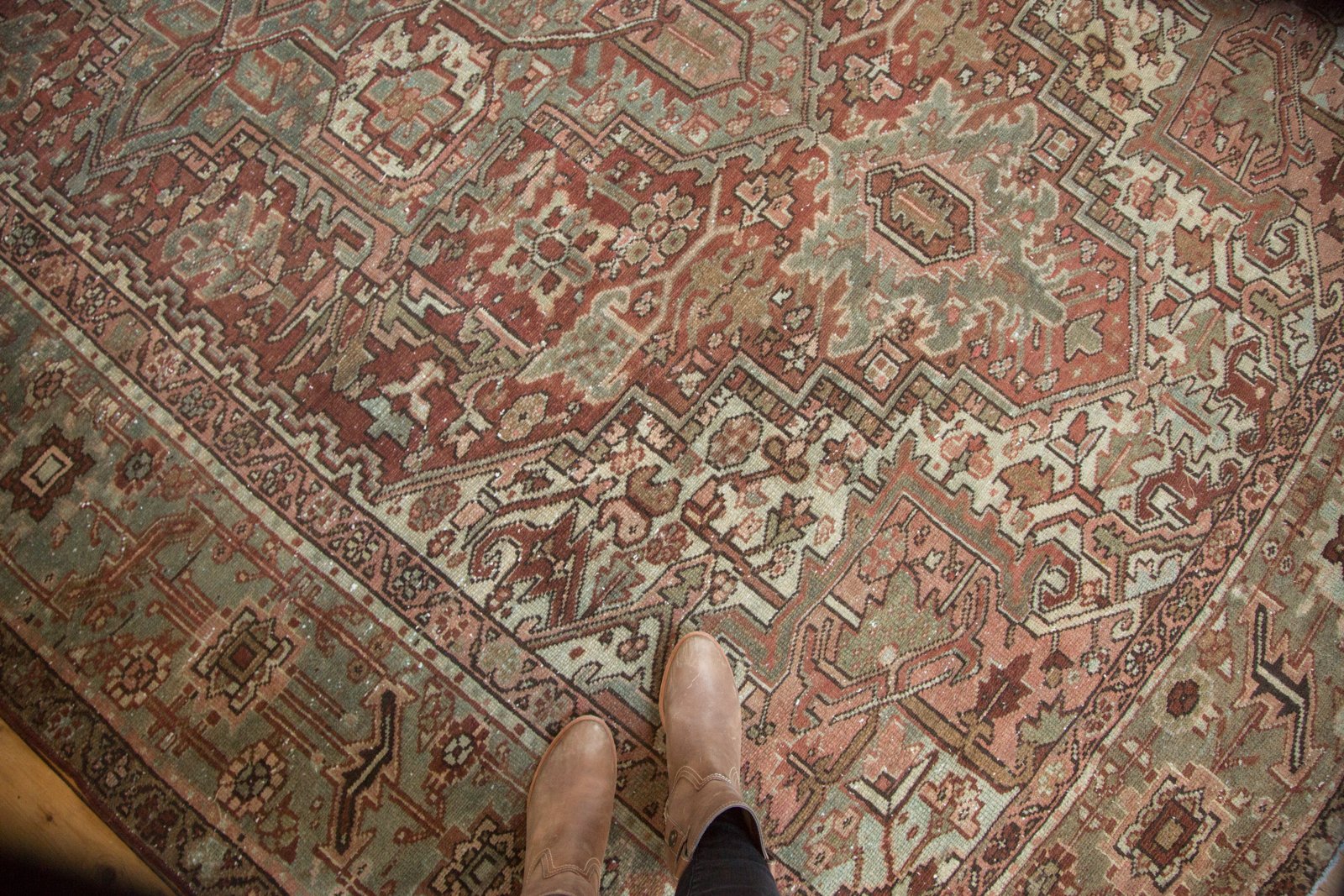 Vintage Distressed Karaja Carpet