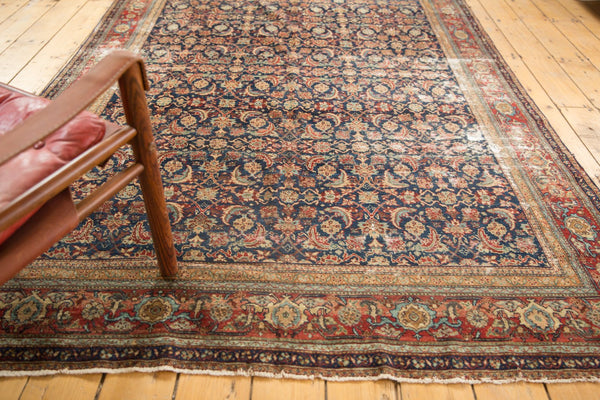 Antique Distressed Fine Malayer Carpet