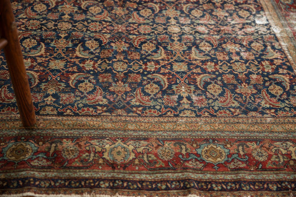 Antique Distressed Fine Malayer Carpet