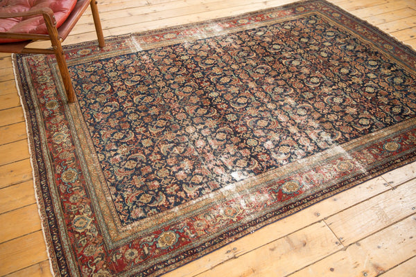 Antique Distressed Fine Malayer Carpet